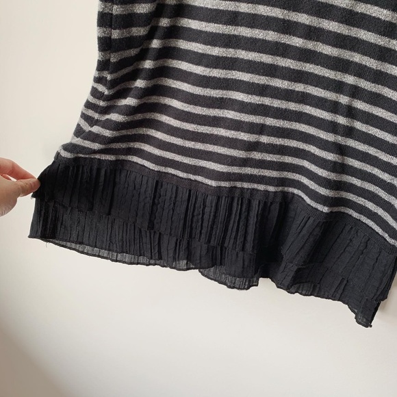 💛4/$20 | CAMAIEU Striped Ruffle Mini Dress/Long Top - Picture 5 of 6